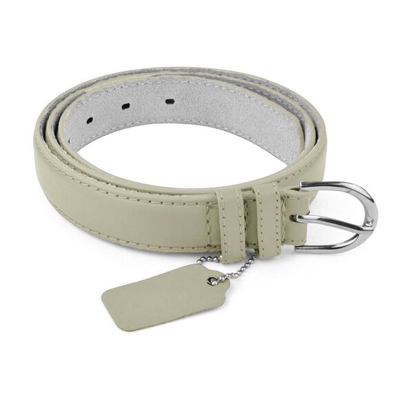 Dress Belt Women, Bonded Leather, Silver Polished Buckle, Ladies Belts For😙 - Picture 3 of 3